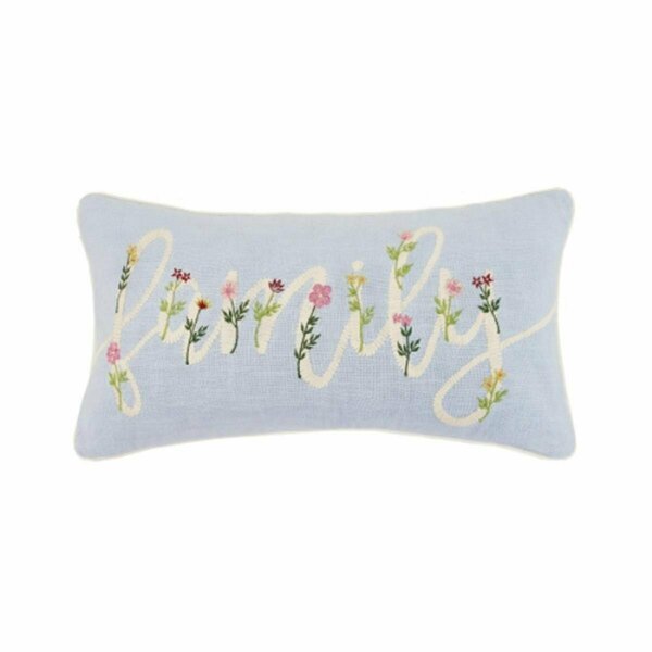 Puesta En Escena 12 x 24 in. Floral Family Cord Embroidered Polyester Filler Pillow PU3124473